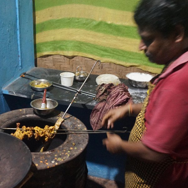 Chef Ashok at the tandoor